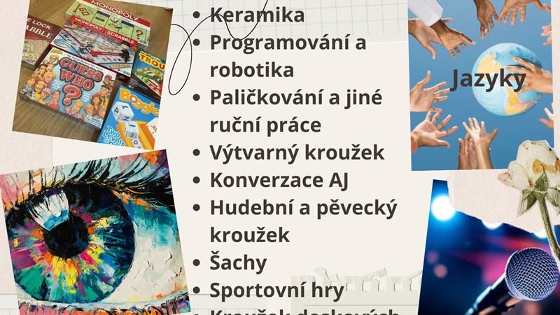 Volnočasové kroužky a aktivity na školní rok 2024/2025