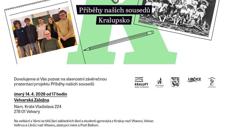 Zaposlouchejte se do Příběhů našich sousedů Kralupsko - úterý 14. 4. 2026 od 17 hod ve Velvarech